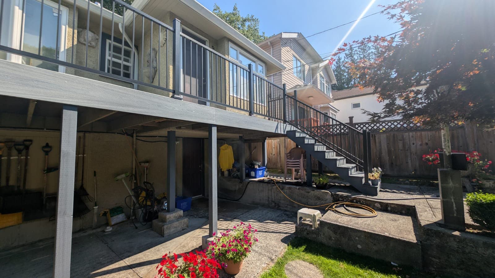 Grey Composite Deck & Stairs